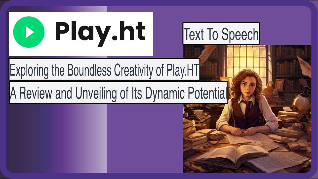 Everything you need to know about Playht's innovative narrative attention.