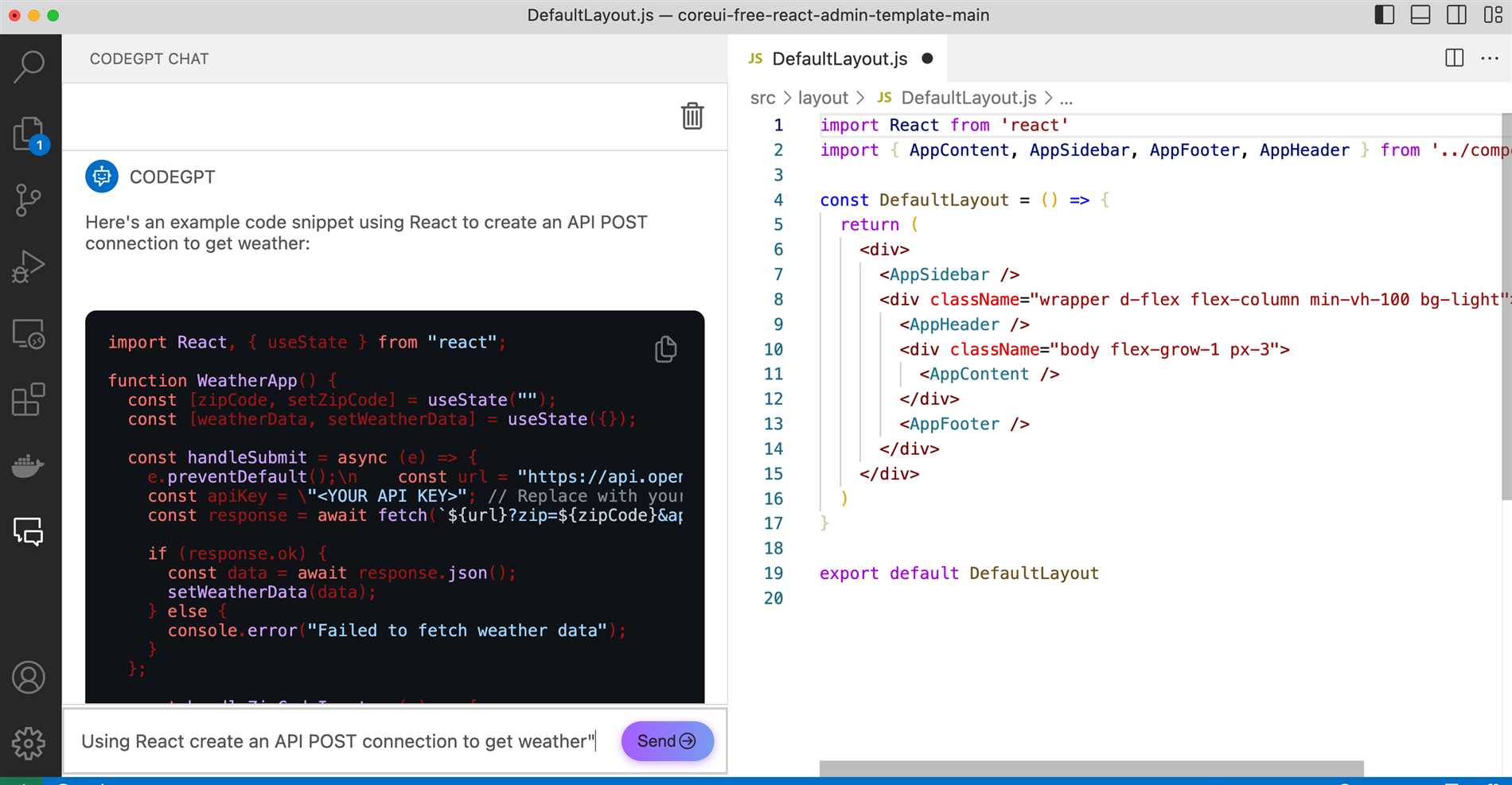 Using codegpt &amp; lt; pran &amp; gt; CodeGPT is simple: it can be accessed via the CodeGPT app or integrated into your favorite code editor via the API. The app offers a user-friendly interface that allows you to enter code and see intelligent suggestions in real time. You can accept the suggestions or tailor it to your wishes.