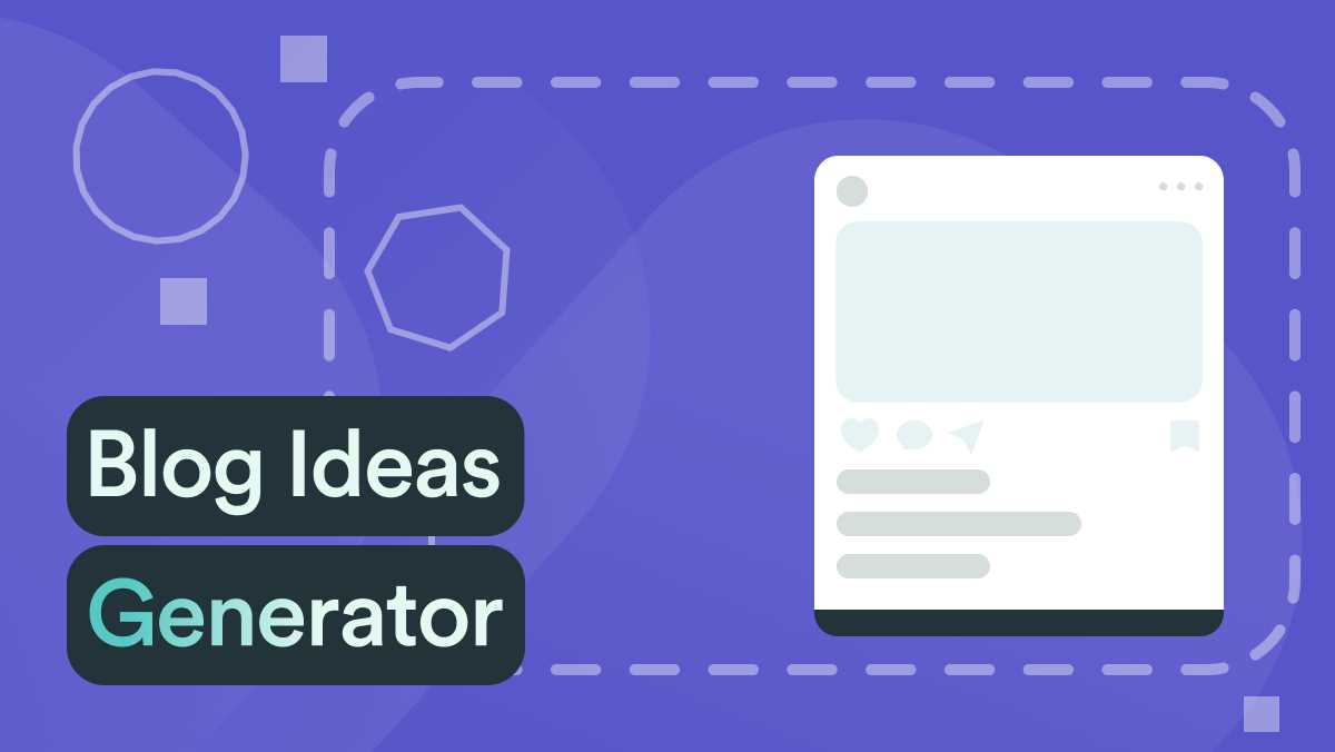 Generate creative ideas for blog topics with our app!