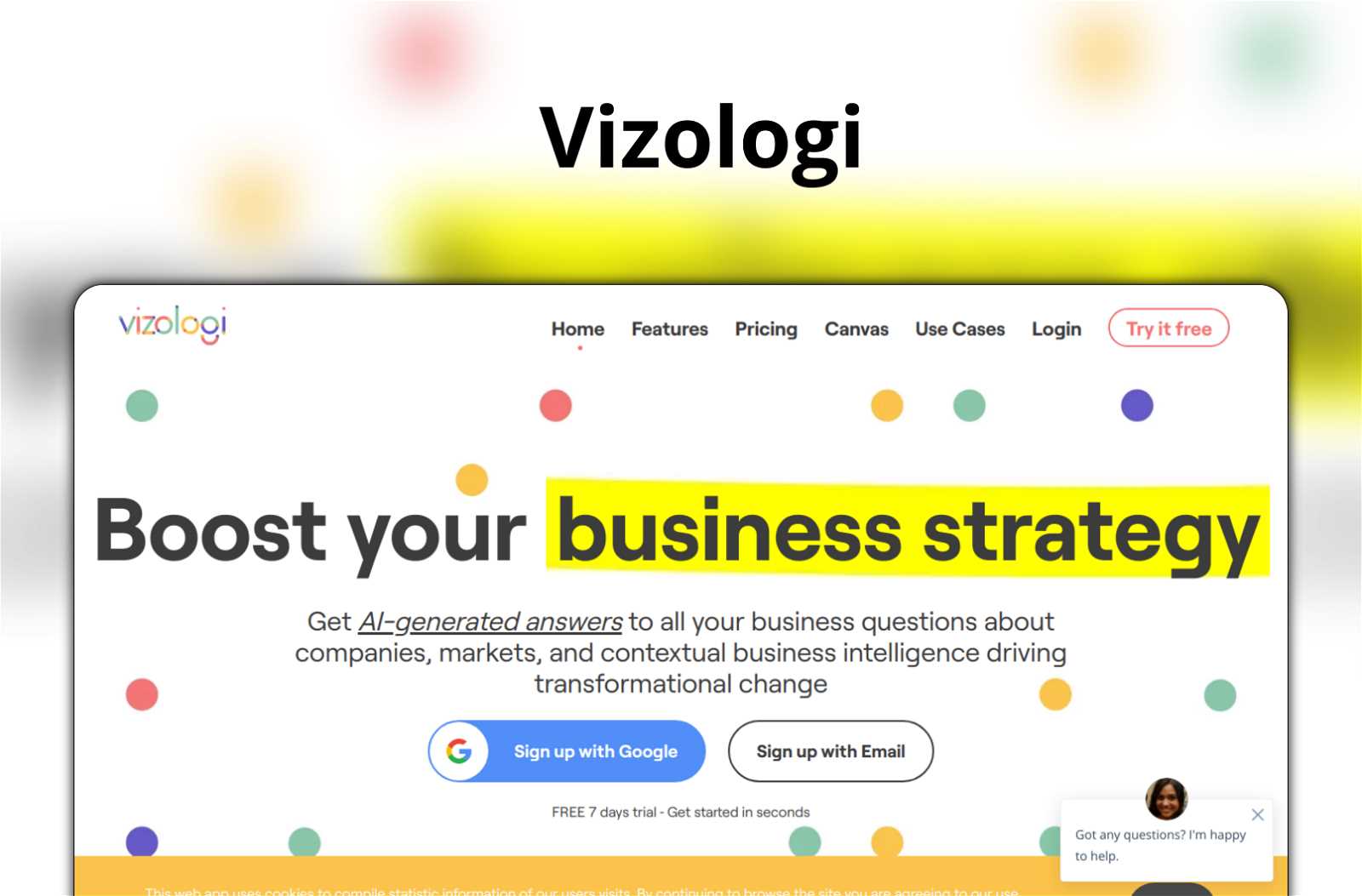 Let go of your creativity with the Vizologi app